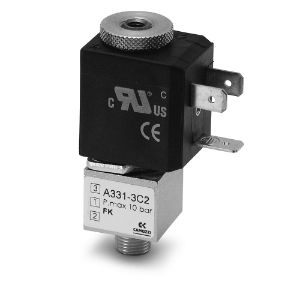 Series A Direct Operated Solenoid Valves - Male Thread Bottom Port