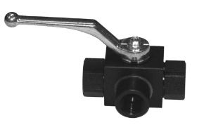 High Pressure Hydraulic 3-Way Diverter Ball Valves Barstock Steel